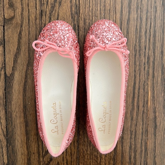la coqueta Shoes La Coqueta Kids Pink Glitter Ballet Flats Poshmark